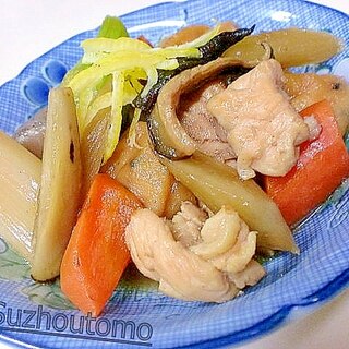 鶏むね肉で作る 有るモノ筑前煮